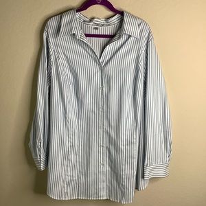 SOFT BY AVENUE LS BUTTON DOWN BLUE/WHITE 26/28
